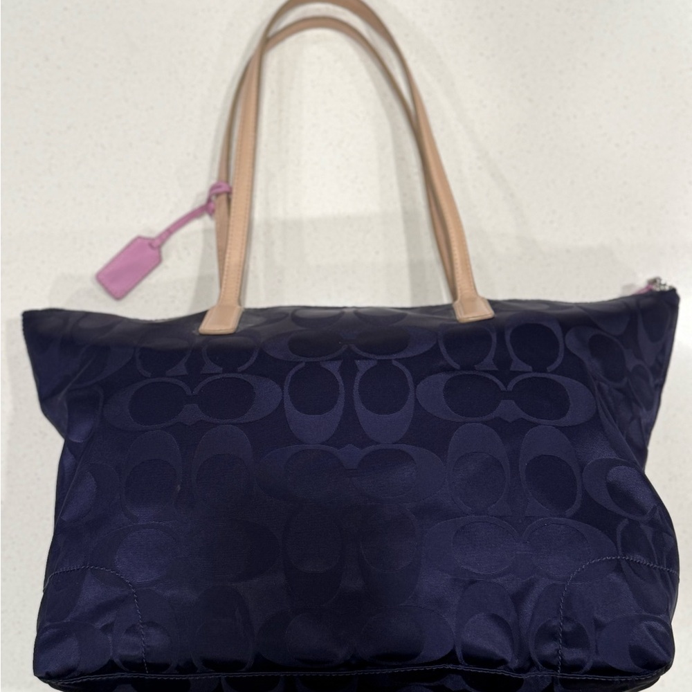 Coach Navy Blue Medium Size Satchel - Picture 2 of 10